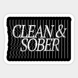 Clean & Sober - Sobriety Logo Design Sticker